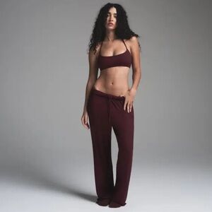 Skims NWT Soft Lounge Pants in Bordeaux